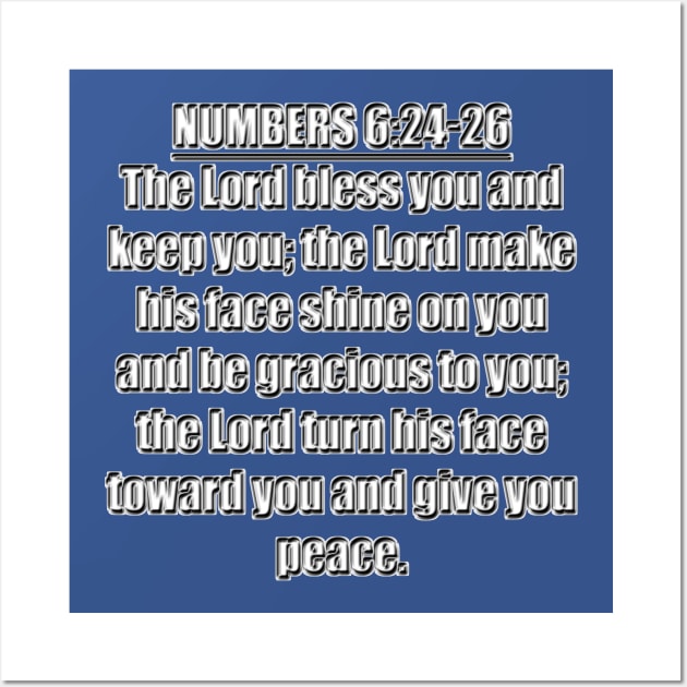 Numbers 6:24-26 Bible Verses KJV Text Wall Art by Holy Bible Verses